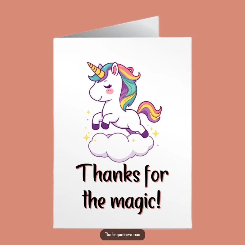 Free Printable Unicorn Thank You Card - Magical Downloadable Gift for Your Gratitude