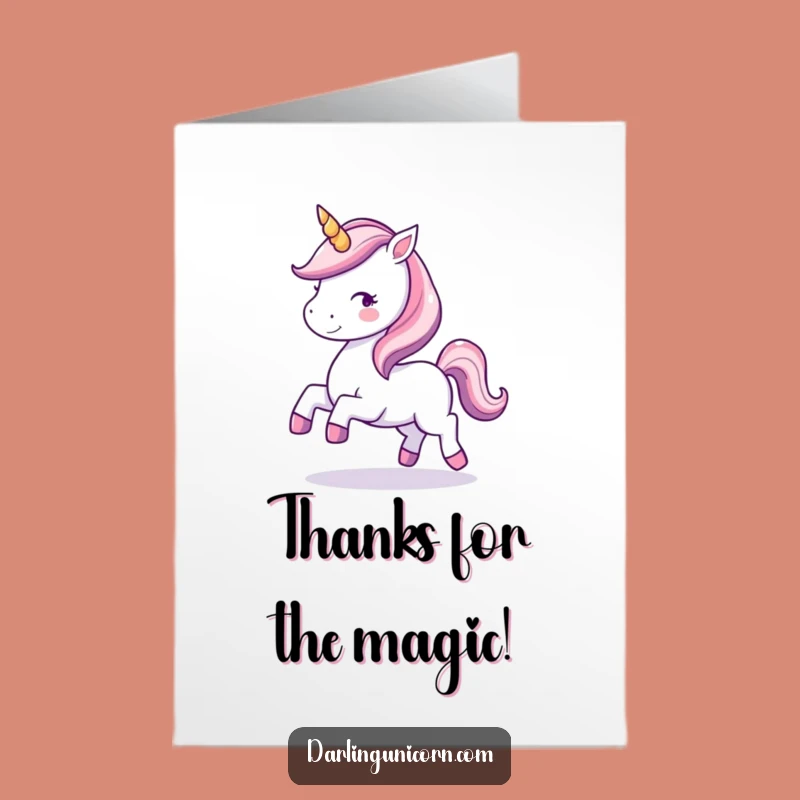 Free Printable Thank You Card: Unicorn Magic, Funny Download
