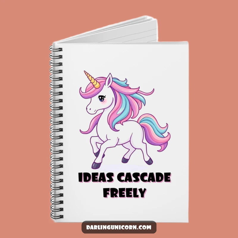 Elegant Funny Unicorn Waterfall Mane Notebook: Journal Your Flow, Fun Gift
