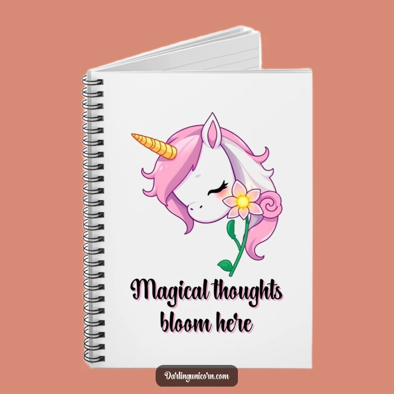 Funny Curious Unicorn Flower Notebook: Journal Your Magical Discoveries