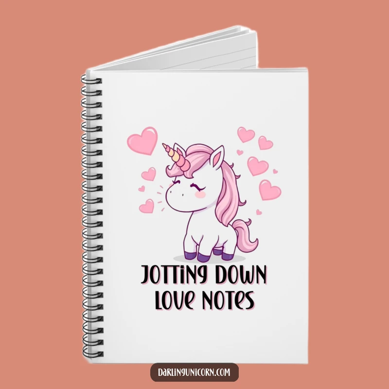 Funny Kissing Unicorn Notebook: Jot Down Love, Sparkle Hearts, Perfect Writing Gift