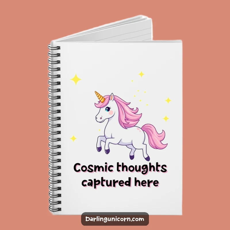 Funny Majestic Unicorn Starry Sky Notebook - Cosmic Dreams Journal Gift