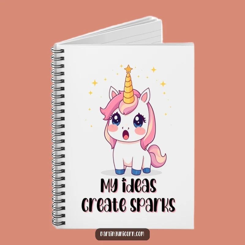 Funny Surprised Unicorn Stardust Notebook: Capture Magical Thoughts