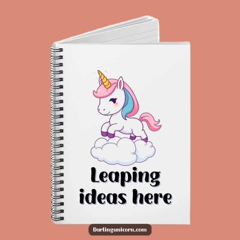 Funny Leaping Unicorn Notebook: Jot Down Dreams with Magical Fun