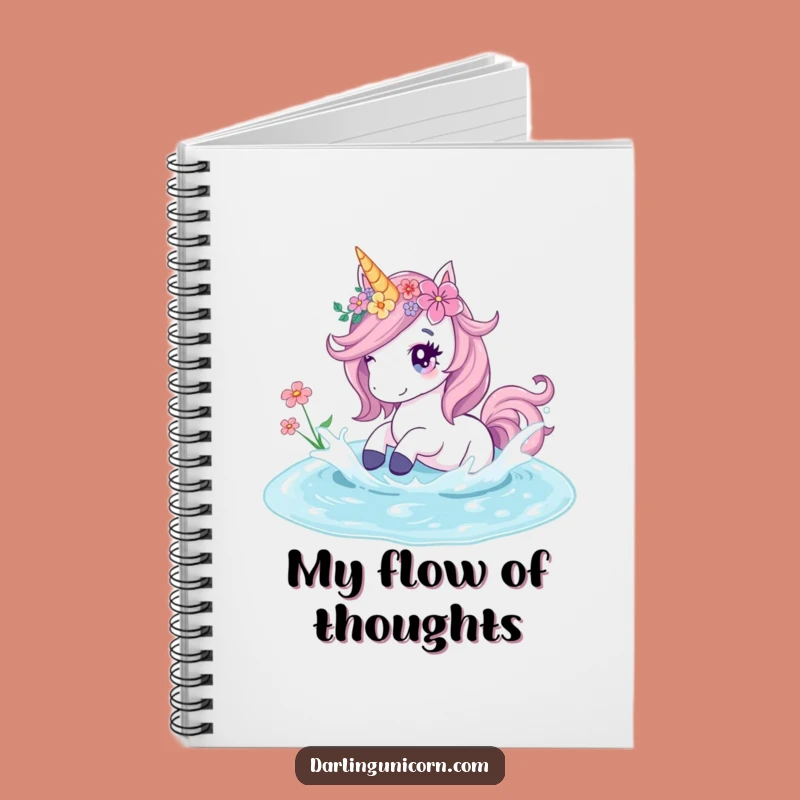 Funny Unicorn Flower Splash Notebook: Jot Down Serene Thoughts & Ideas!