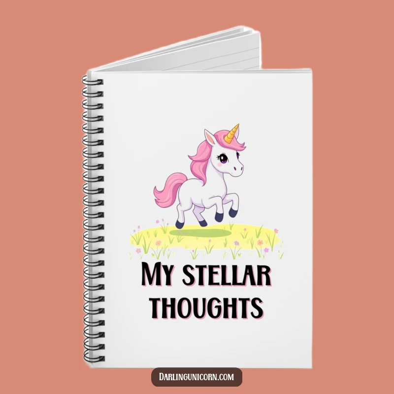 Funny Starry Unicorn Notebook - Galloping Ideas, Perfect Journal Gift!