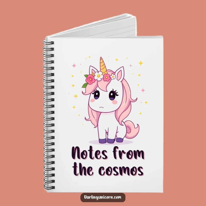 Funny Unicorn Notebook: Surprised Stardust Fall, Magical Journal Gift