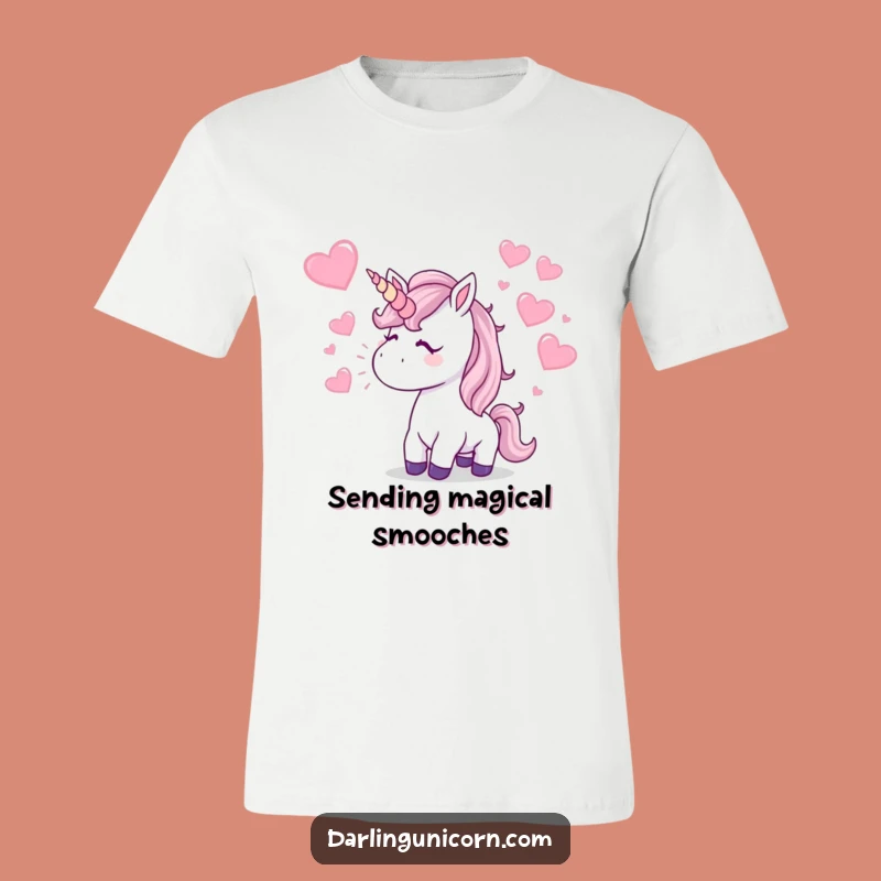 Funny Kissing Unicorn T-Shirt: Sparkle Hearts, Romantic Fun, Perfect Gift