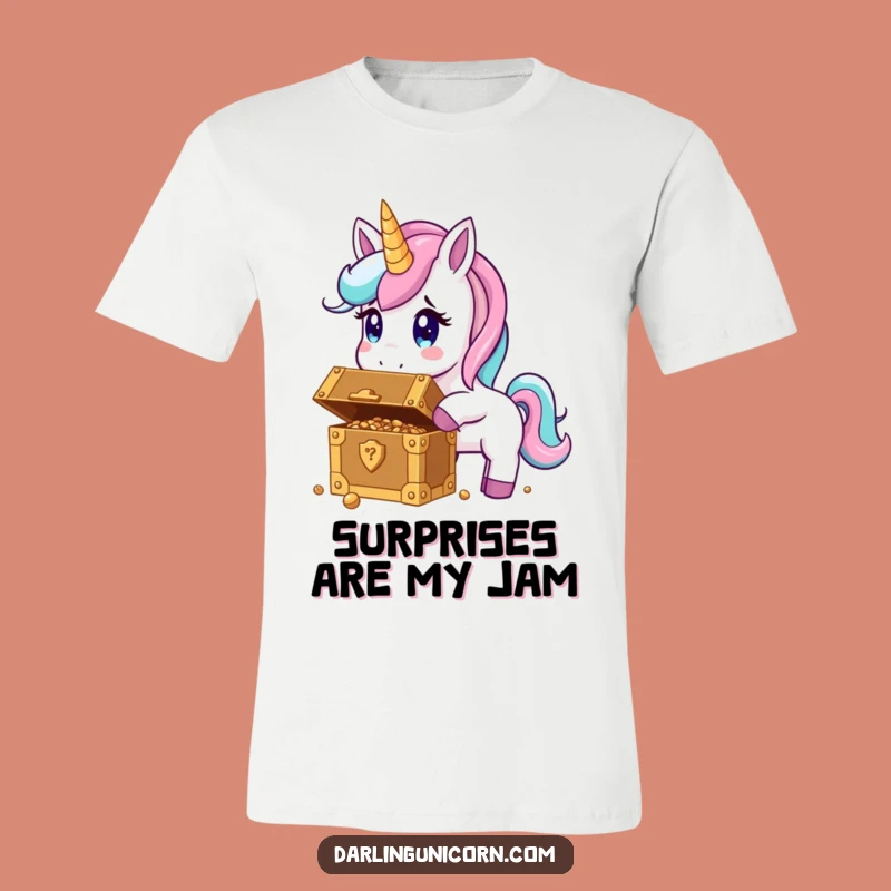 Funny Unicorn Treasure Chest T-Shirt - Embrace Unexpected Magic & Riches