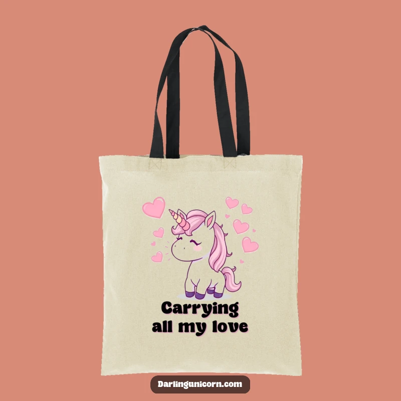 Funny Kissing Unicorn Tote Bag: Carry Love, Sparkle Hearts, Ideal Accessory Gift