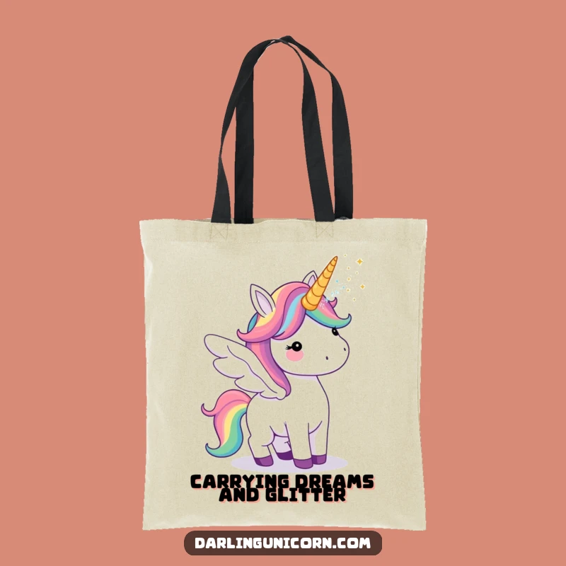 Funny Unicorn Rainbow Wings Tote: Carry Your Laughs in Style and Sparkle