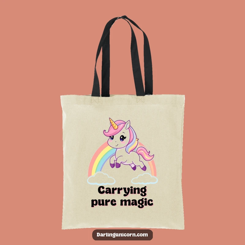 Funny Unicorn Rainbow Leap Tote Bag: Carry Your Essentials with Cheerful Magic