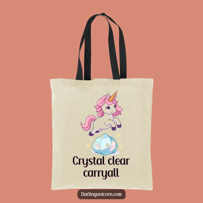 Funny Playful Unicorn Crystal Leap Tote Bag: Chic Accessory for Joyful Outings