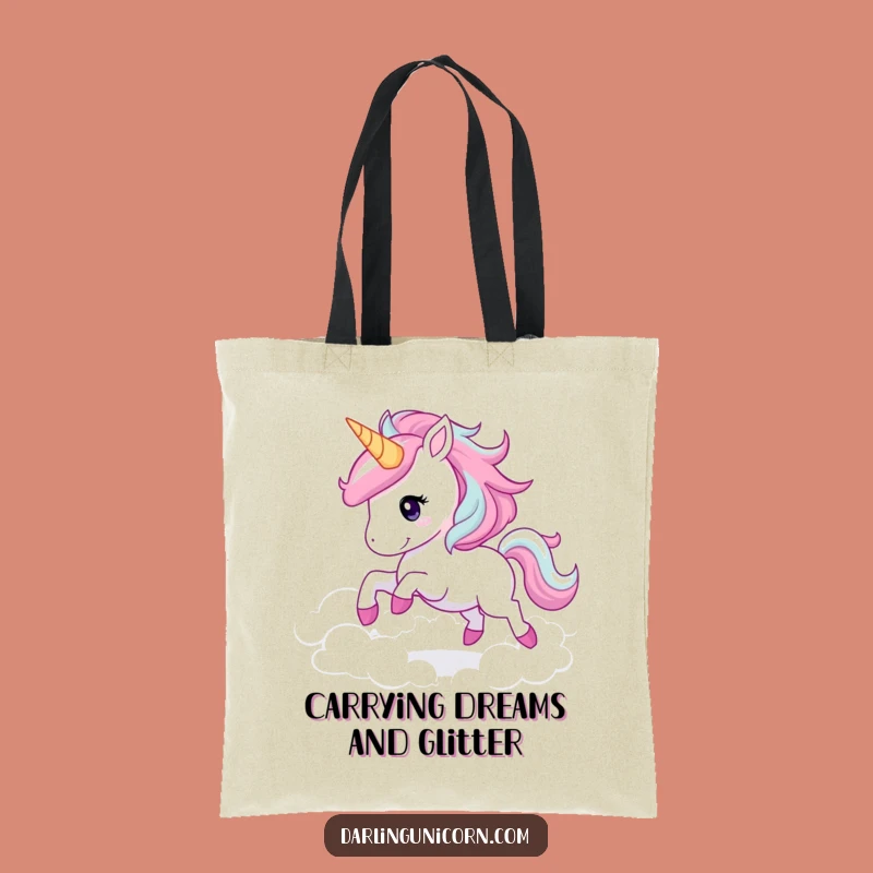 Funny Unicorn Galloping Tote Bag: Spacious & Hilarious Magical Carryall, Ideal Gift