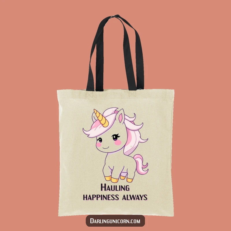 Funny Unicorn Tote Bag: Happy Starry Mane Toss, Joyful Carry-All Gift