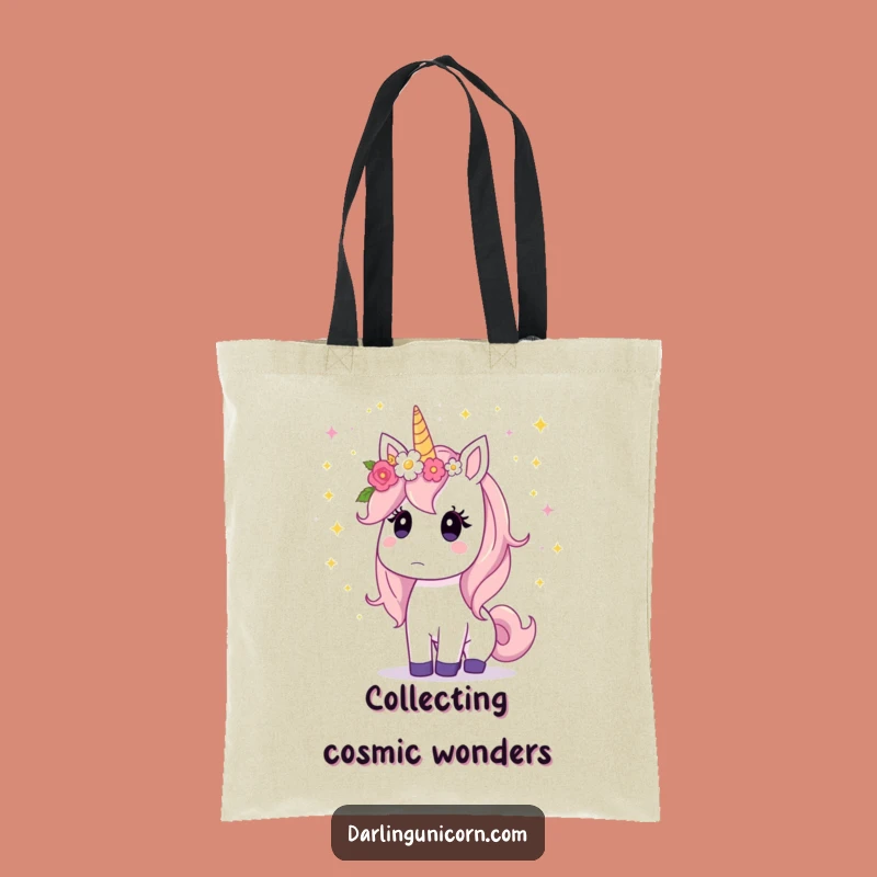 Funny Unicorn Tote Bag: Surprised Stardust Fall, Magical Carry-All Gift