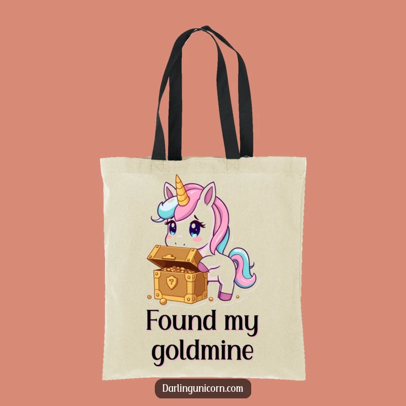 Funny Unicorn Treasure Tote Bag - Carry Your Finds in Magical Style
